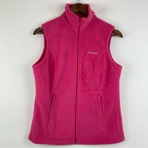 Columbia size Small Women’s Pink Fleece Full Zip Vest